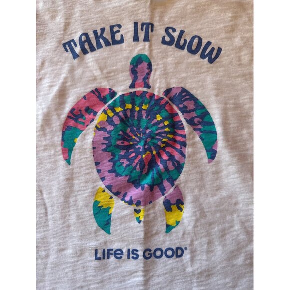 Life Is Good Womens "Take It Slow" Tank Top Casual Vacation Summer - Picture 2 of 4